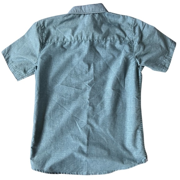 Craft and Flow Boys Short Sleeve Blue Button Down | 10/12 - Picture 2 of 5